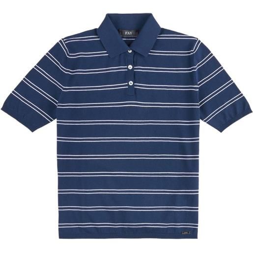 Fay polo a righe - blu