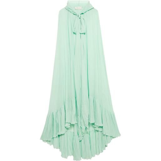Blumarine abito con cappuccio - verde