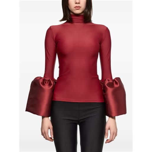 Atu Body Couture top con maniche a campana - rosso