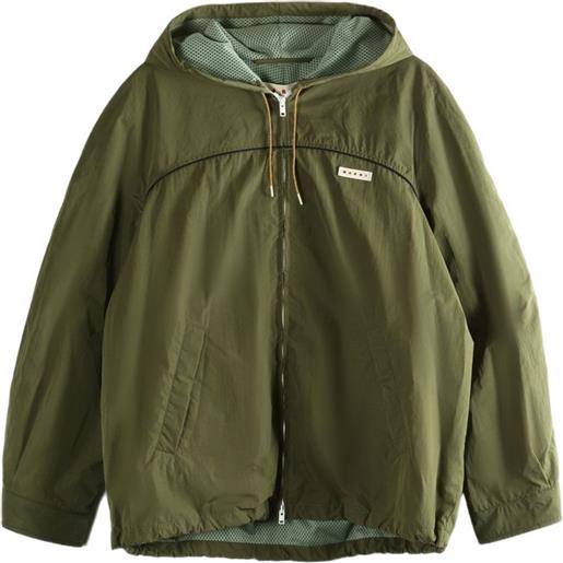 Marni giacca con cappuccio e zip - verde