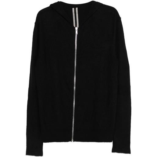 Rick Owens felpa con cappuccio e zip - nero