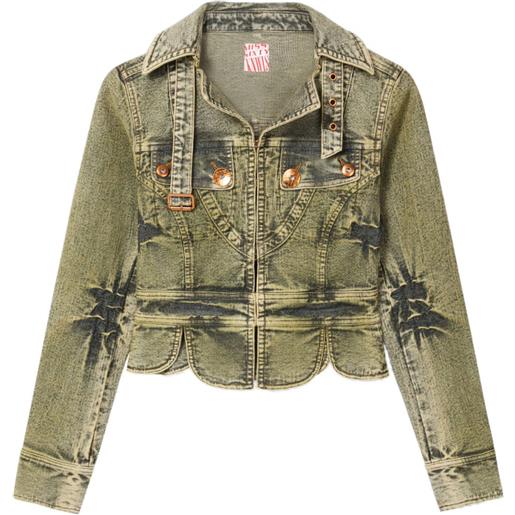 Miss Sixty giacca denim con fantasia tie dye - verde