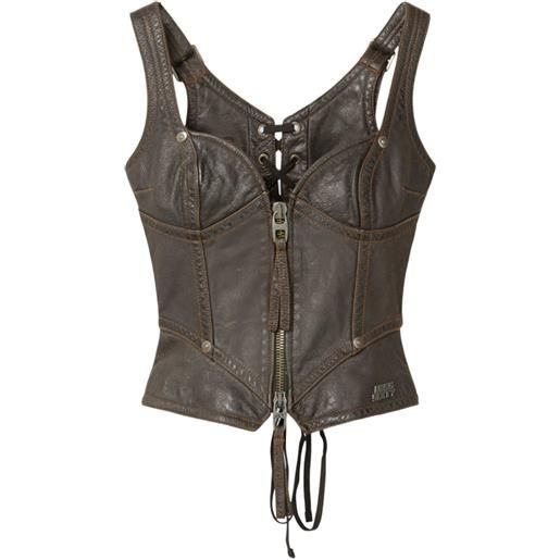 Miss Sixty top in pelle - marrone