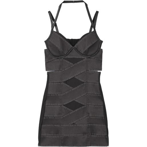 Miss Sixty x knwls abito con scollo all'americana - marrone