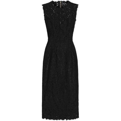 Dolce & Gabbana abito midi smanicato - nero