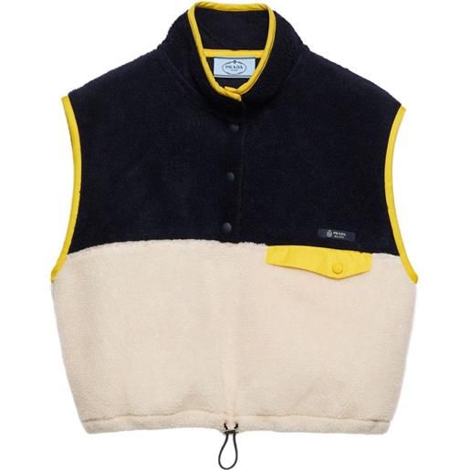 Prada gilet a collo alto - toni neutri