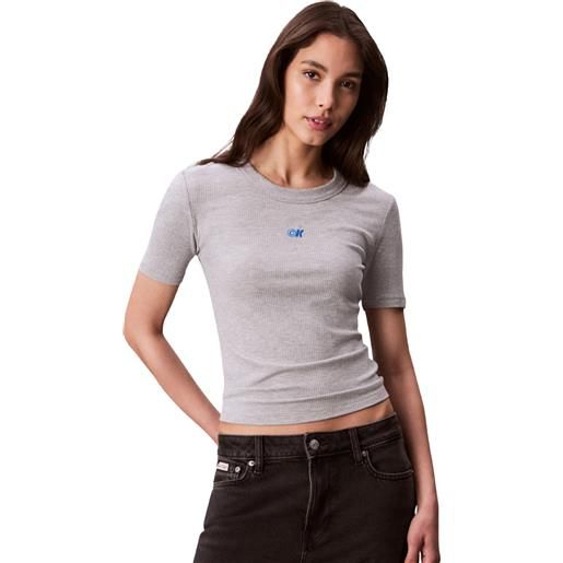 CALVIN KLEIN t-shirt a costine elasticizzata