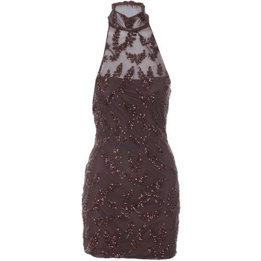 Aniye By abito corto uma con paillettes - marrone