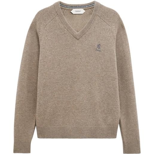 Pringle of Scotland maglione con scollo a v - toni neutri