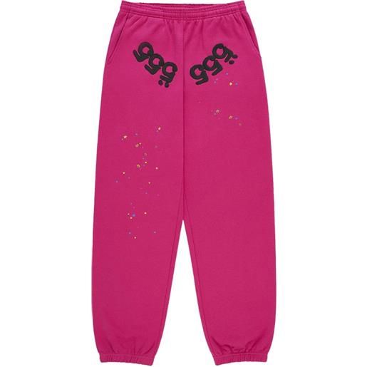 SP5DER pantaloni sportivi angel number - rosa