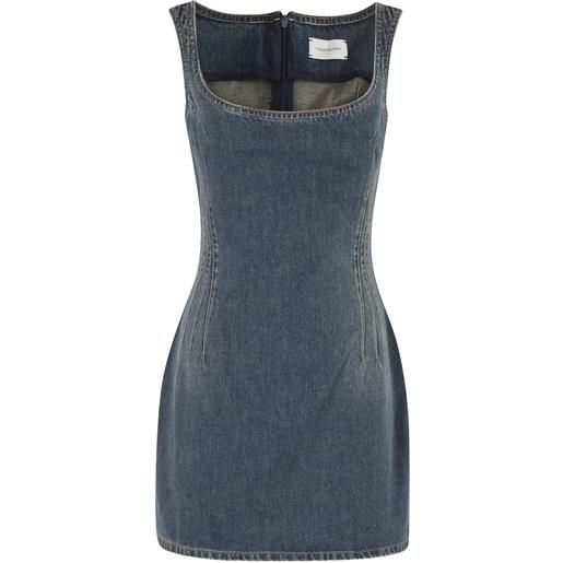 Magda Butrym abito con scollo quadrato - blu