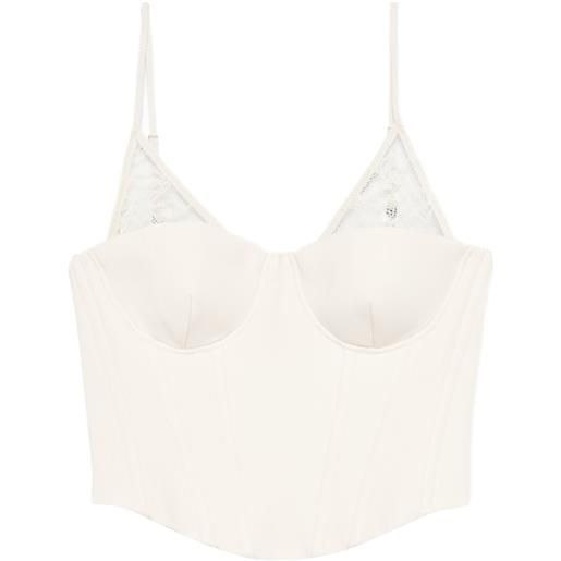 Patrizia Pepe top in stile bustino - toni neutri