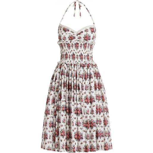 Dolce & Gabbana abito corto a fiori - bianco