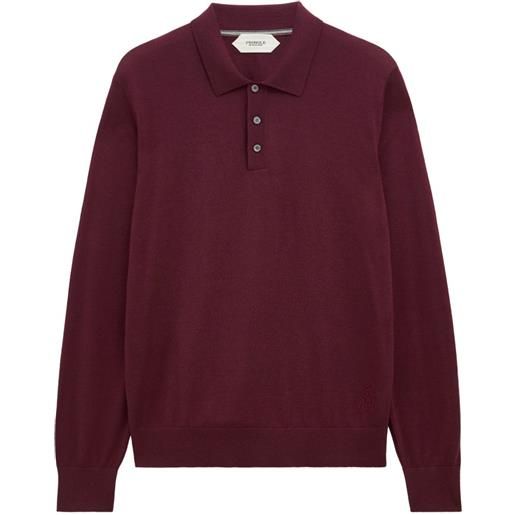 Pringle of Scotland buttoned merino wool sweater - rosso