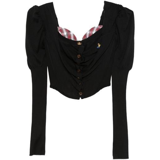 Vivienne Westwood corsetto con bottoni - nero