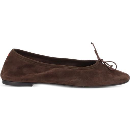 Aeyde ballerine con fiocco - marrone