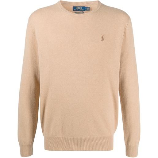 Polo Ralph Lauren maglione con ricamo - marrone