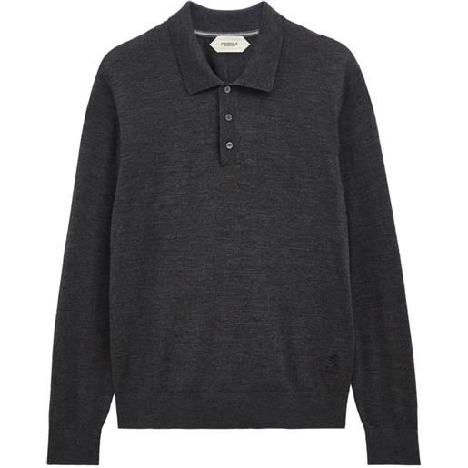 Pringle of Scotland maglione con colletto polo - grigio