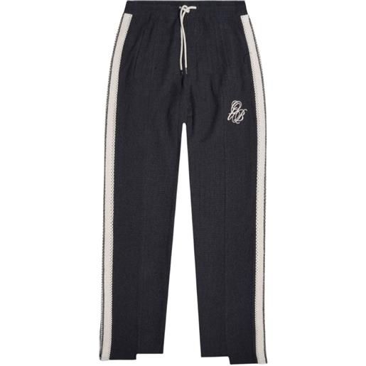 Only the Blind pantaloni sportivi con logo - grigio