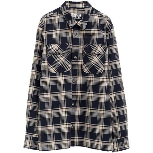 Amal Guessous giacca-camicia con taschino - blu