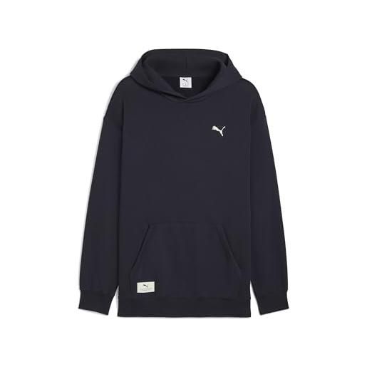 PUMA felpa con cappuccio class dal taglio morbido da uomo m, new navy blue