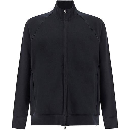 Paul & Shark felpa x-soft con zip - blu