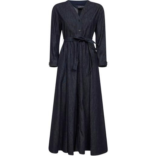 'S Max Mara abito con bottoni gioiello - blu