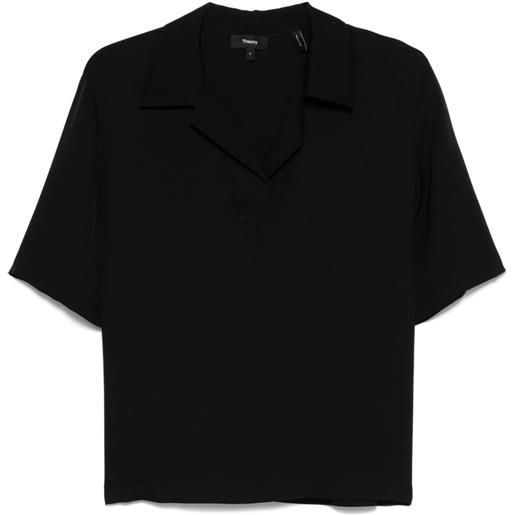 Theory blusa in seta - nero