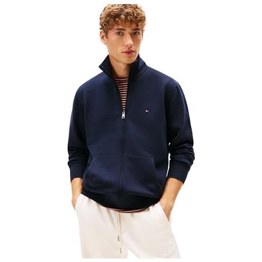 Tommy Hilfiger felpa da uomo essential felpa stand collar mw0mw41759 con zip, blu, xxl, blu (cielo del deserto), xxl
