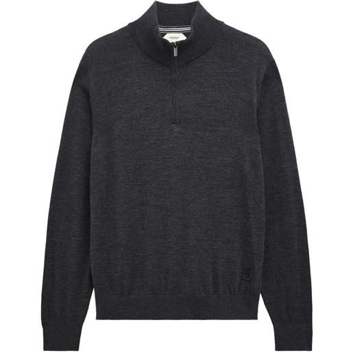 Pringle of Scotland quarter-zip wool sweater - grigio