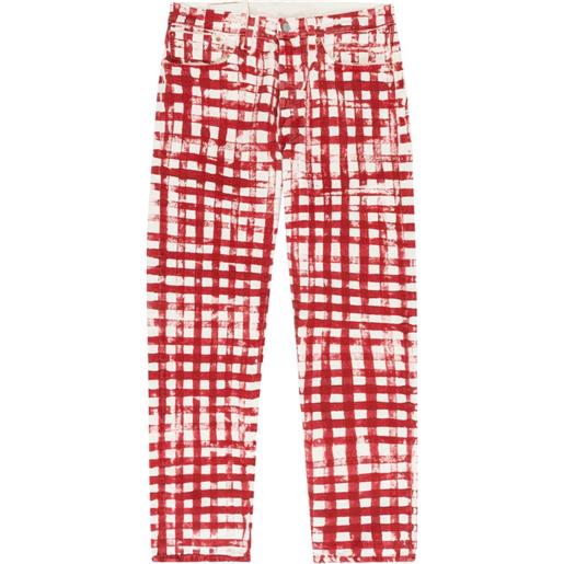 Denim Tears pantaloni a quadri 501 - rosso