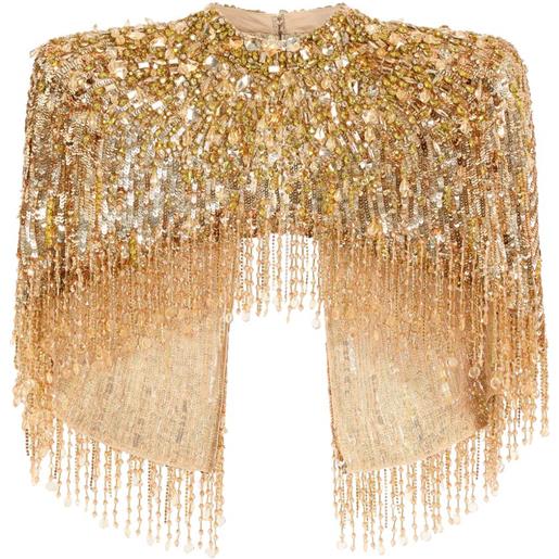Jenny Packham top ellen con perline - oro