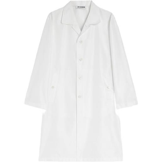 Jil Sander cappotto monopetto - bianco