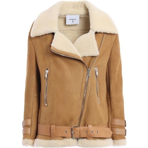DONDUP giacca con cintura - marrone