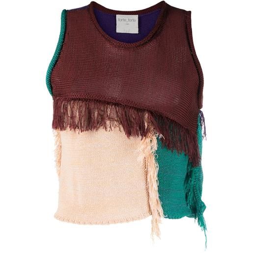 Forte Forte top con design color-block - marrone