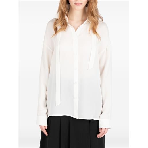 Société Anonyme camicia con nodo - bianco