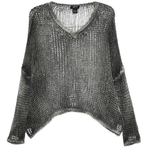 Avant Toi maglione con scollo a v - grigio