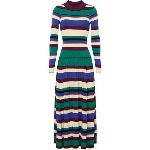 Simon Miller abito lungo sandrine a righe - verde
