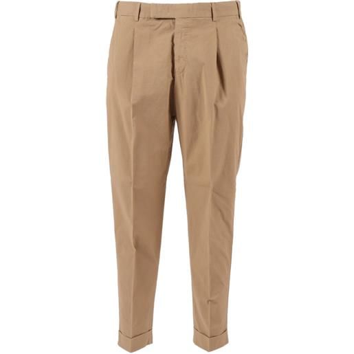 PT Torino pleat-flap trousers - toni neutri