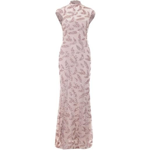 Aniye By abito lungo uma con paillettes - toni neutri