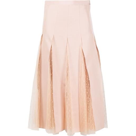 RED Valentino gonna midi plissettata - toni neutri