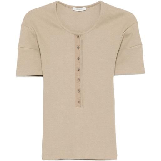 LEMAIRE t-shirt con bottoni - toni neutri