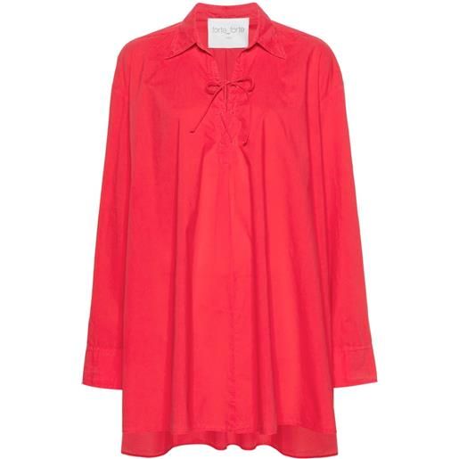 Forte Forte abito corto in stile corsetto - rosso