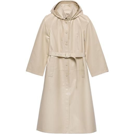 Prada cappotto con cappuccio - toni neutri