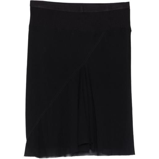Rick Owens minigonna a coste - nero