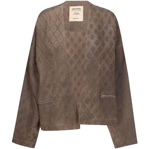 Uma Wang cardigan klarke a rombi - marrone
