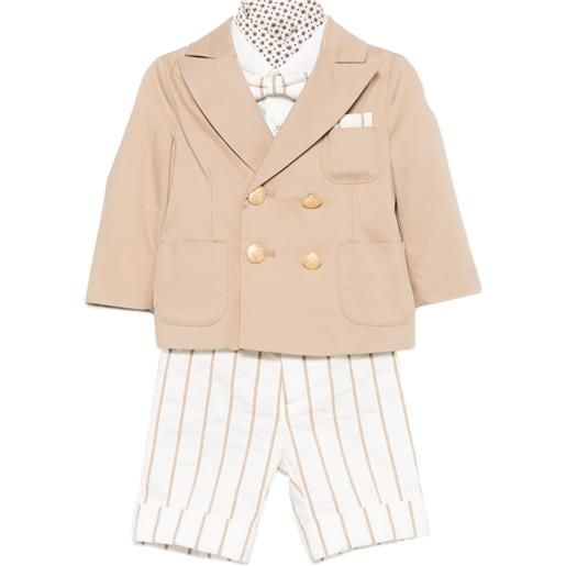 Colorichiari set con shorts e tasche frontali - toni neutri