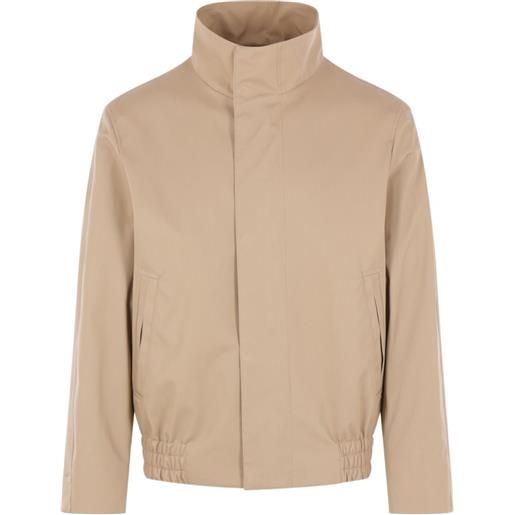 Lardini bomber a collo alto con logo - toni neutri