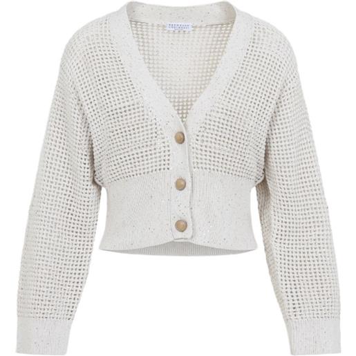 Brunello Cucinelli cardigan con bottoni - toni neutri