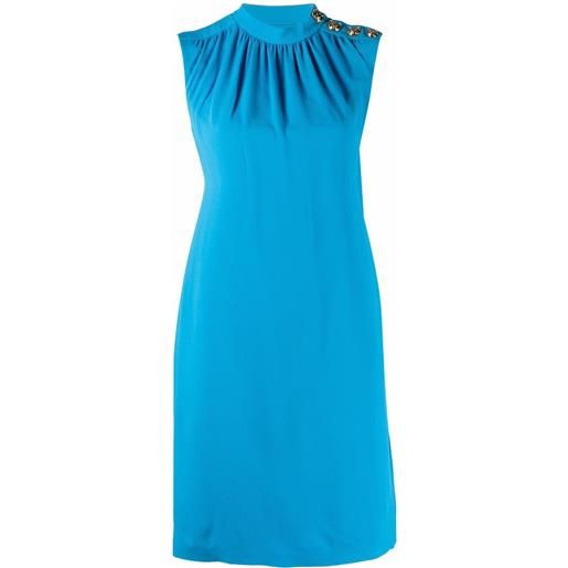 Moschino abito con ruches - blu